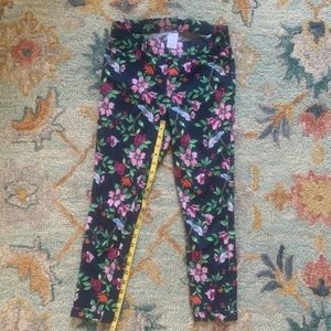 Floral print cropped jeggings